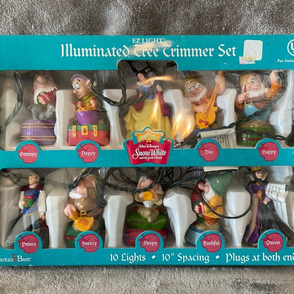 Disney Snow White Santa’s Best EZ-Light Illuminated Tree Trimmer Set 1999 - Picture 2 of 4